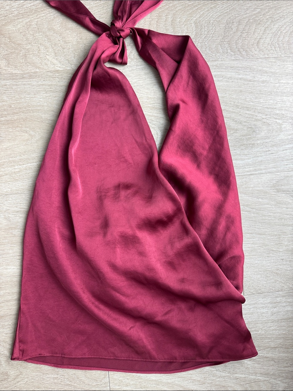 Aritzia Martini Satin Halter Top - Picture 2 of 4